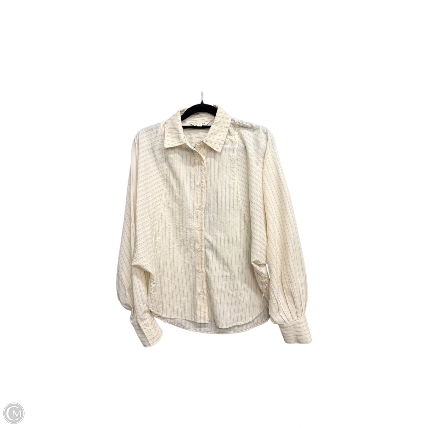 Top Long Sleeve By Max Studio In Cream, Size: Xs