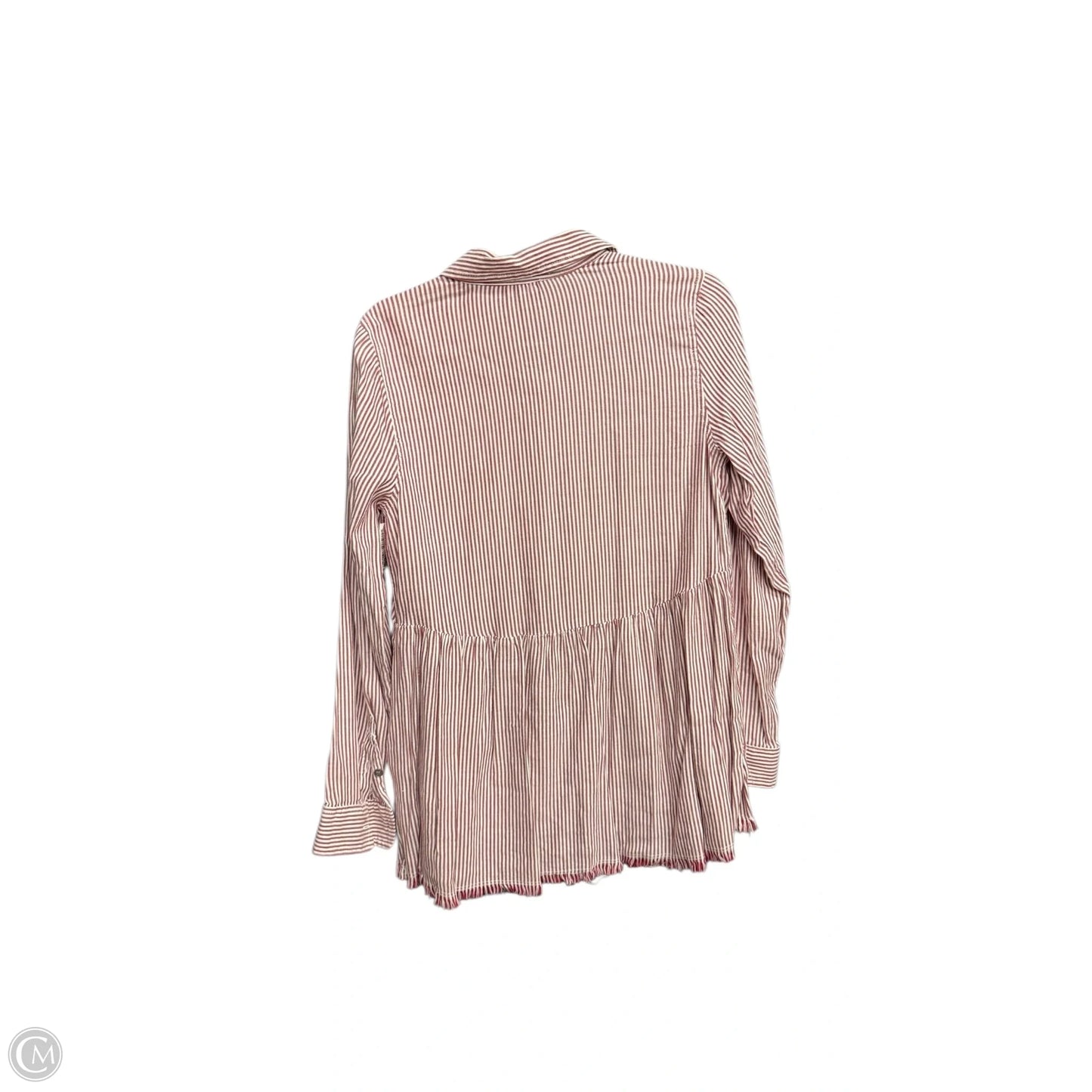 Top Long Sleeve By True Craft In Striped Pattern, Size: M