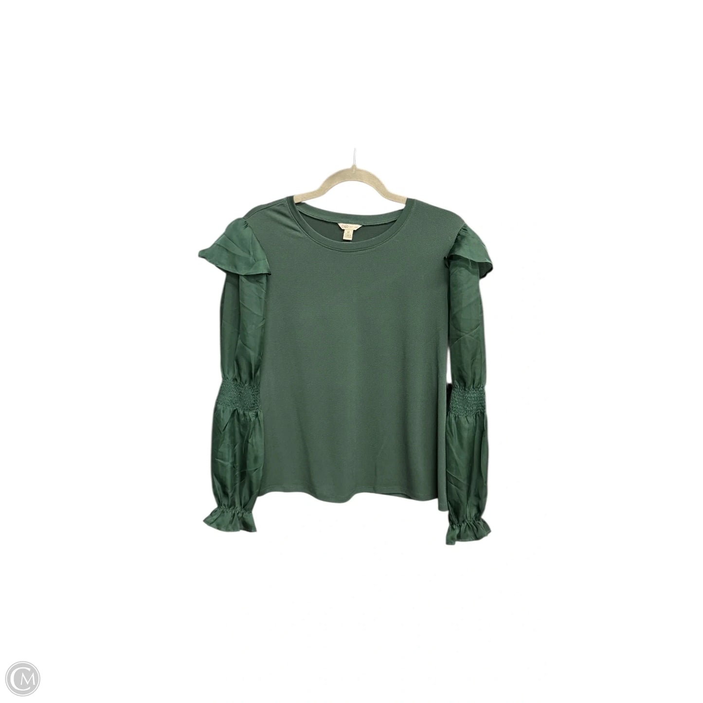Top Long Sleeve By Cato In Green, Size: M