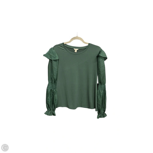 Top Long Sleeve By Cato In Green, Size: M