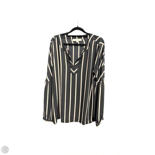 Top Long Sleeve By Loft In Striped Pattern, Size: L