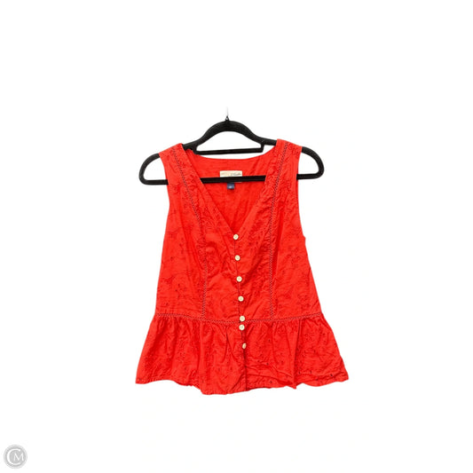 Top Sleeveless By Universal Thread In Red, Size: S