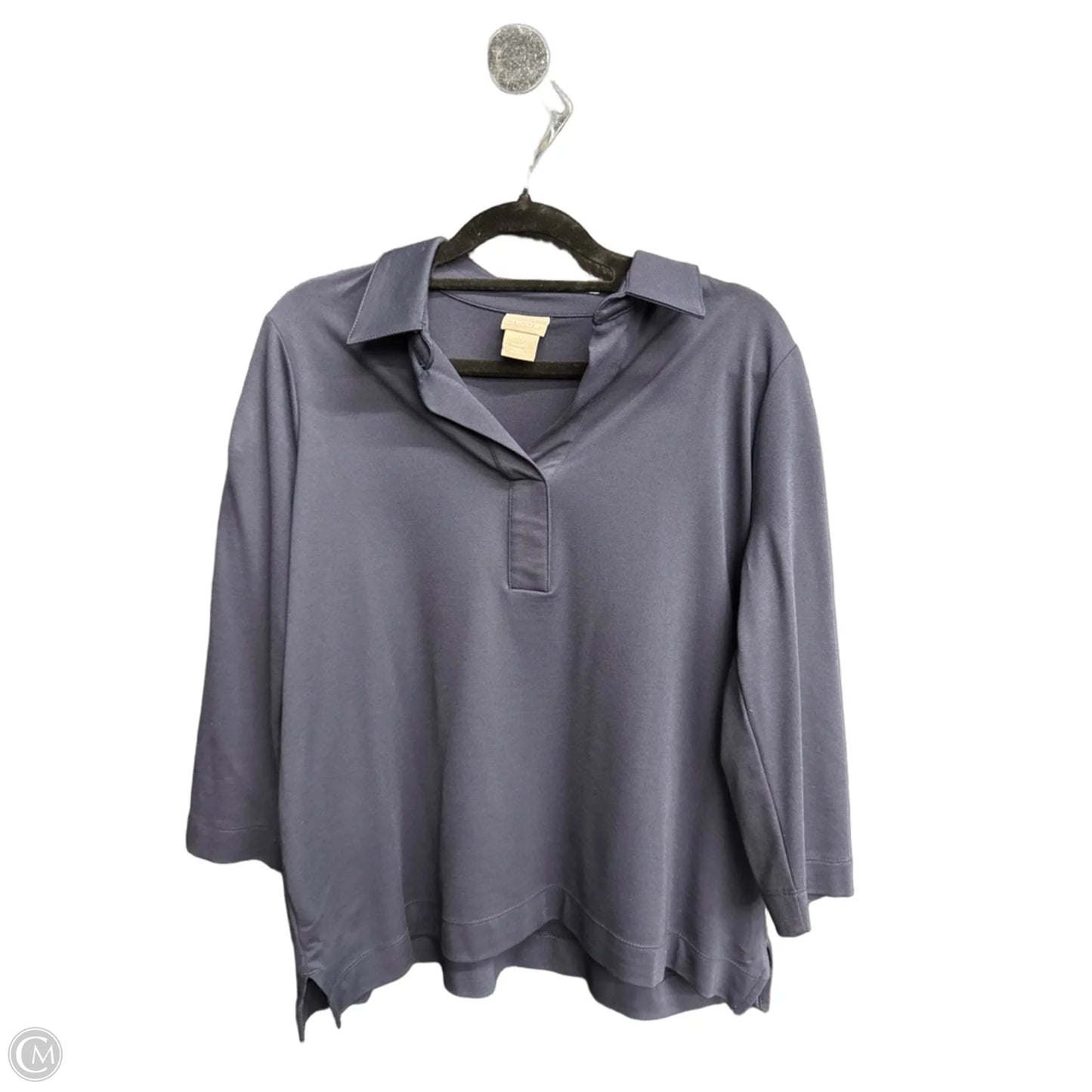 Top 3/4 Sleeve By Chicos In Navy, Size: S