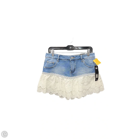 Skirt Mini & Short By Madden Nyc In Blue Denim, Size: 6