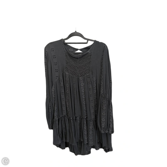 Tunic Long Sleeve By Free People In Black, Size: L