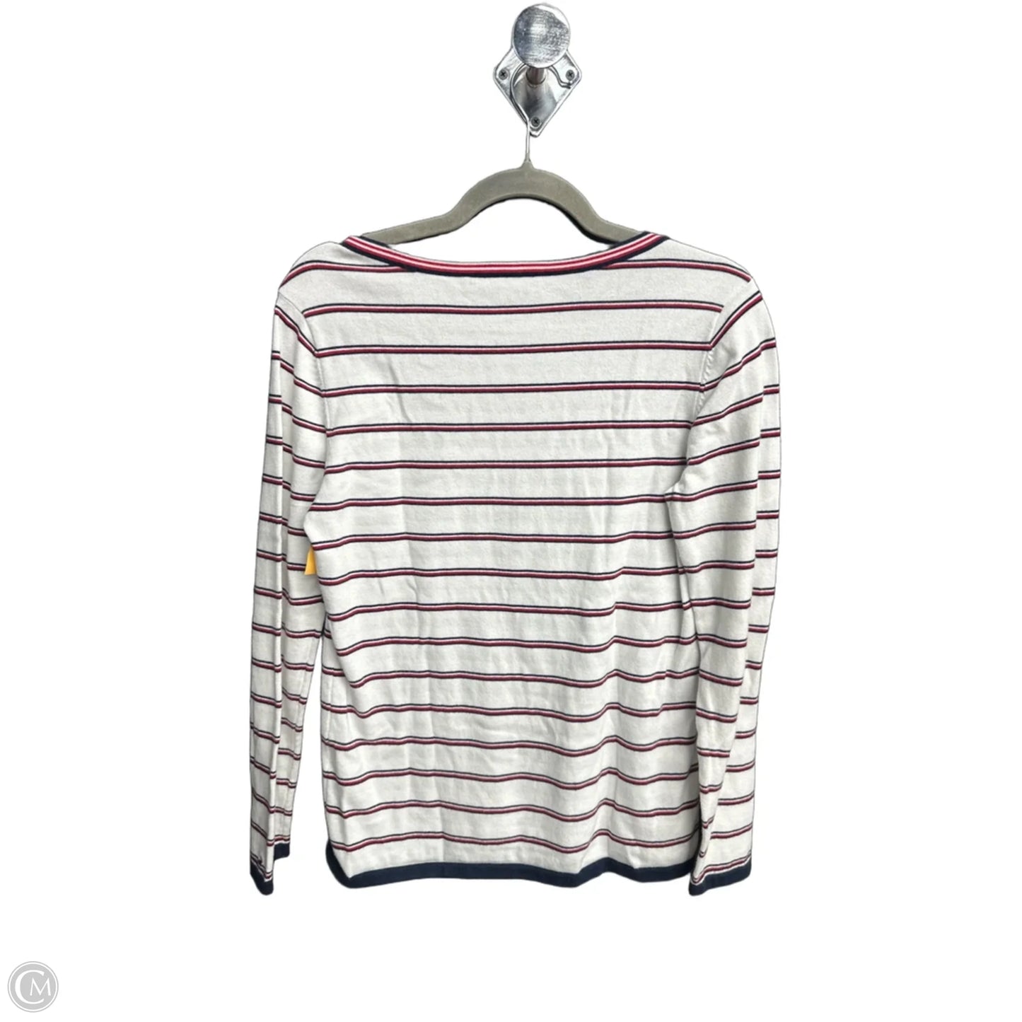 Top Long Sleeve By Tommy Hilfiger In Striped Pattern, Size: M