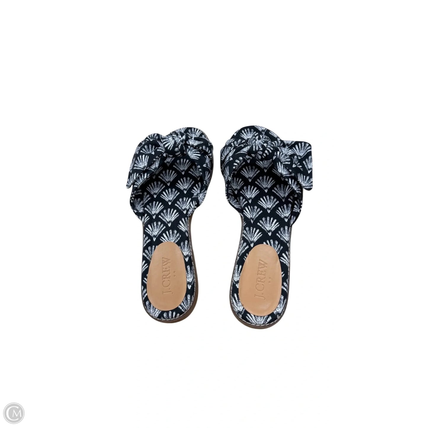 Sandals Flats By J. Crew In Black & White, Size: 8