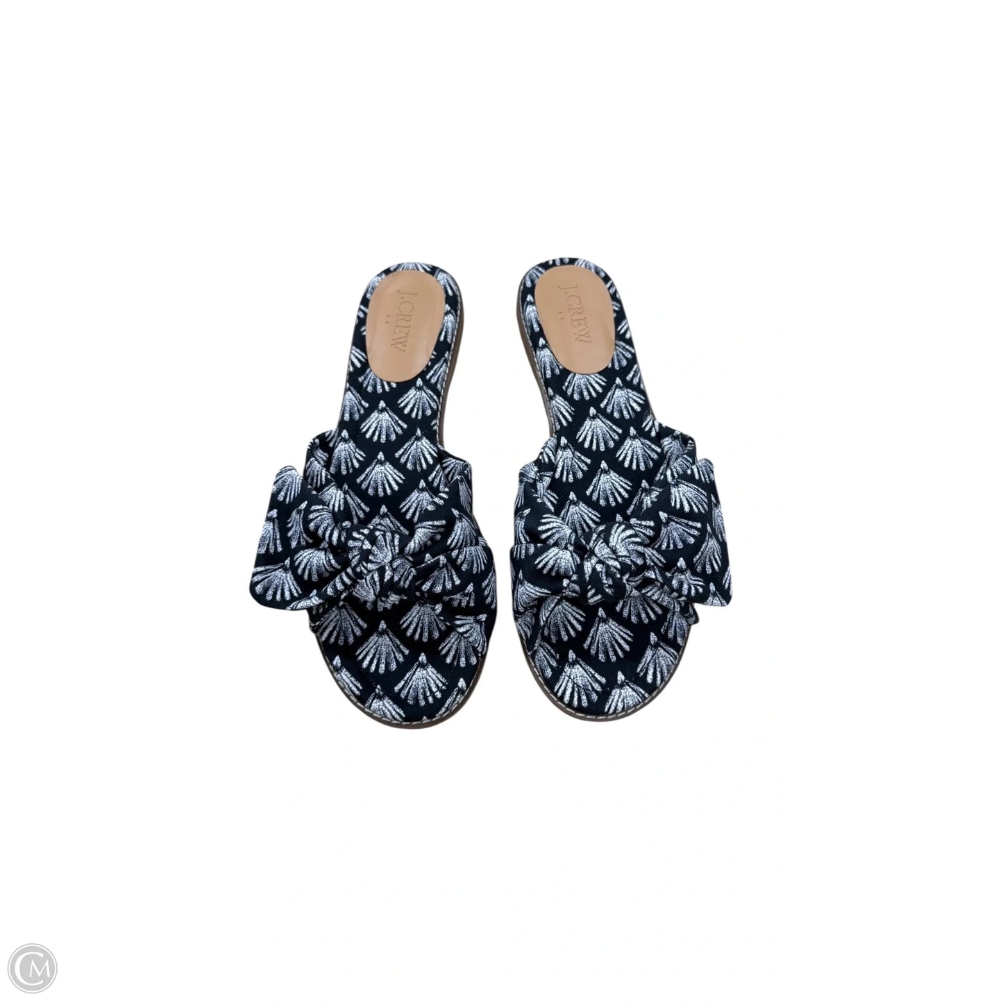 Sandals Flats By J. Crew In Black & White, Size: 8