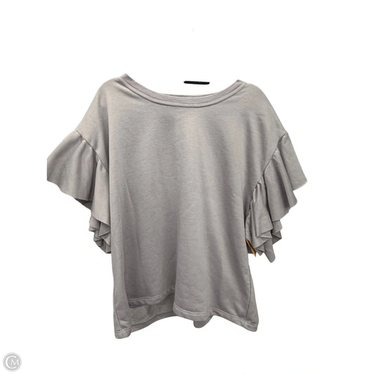 Top Short Sleeve By Wishlist In Grey, Size: L