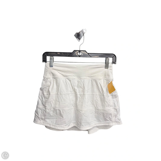 Athletic Skort By Lululemon In White, Size: Xs