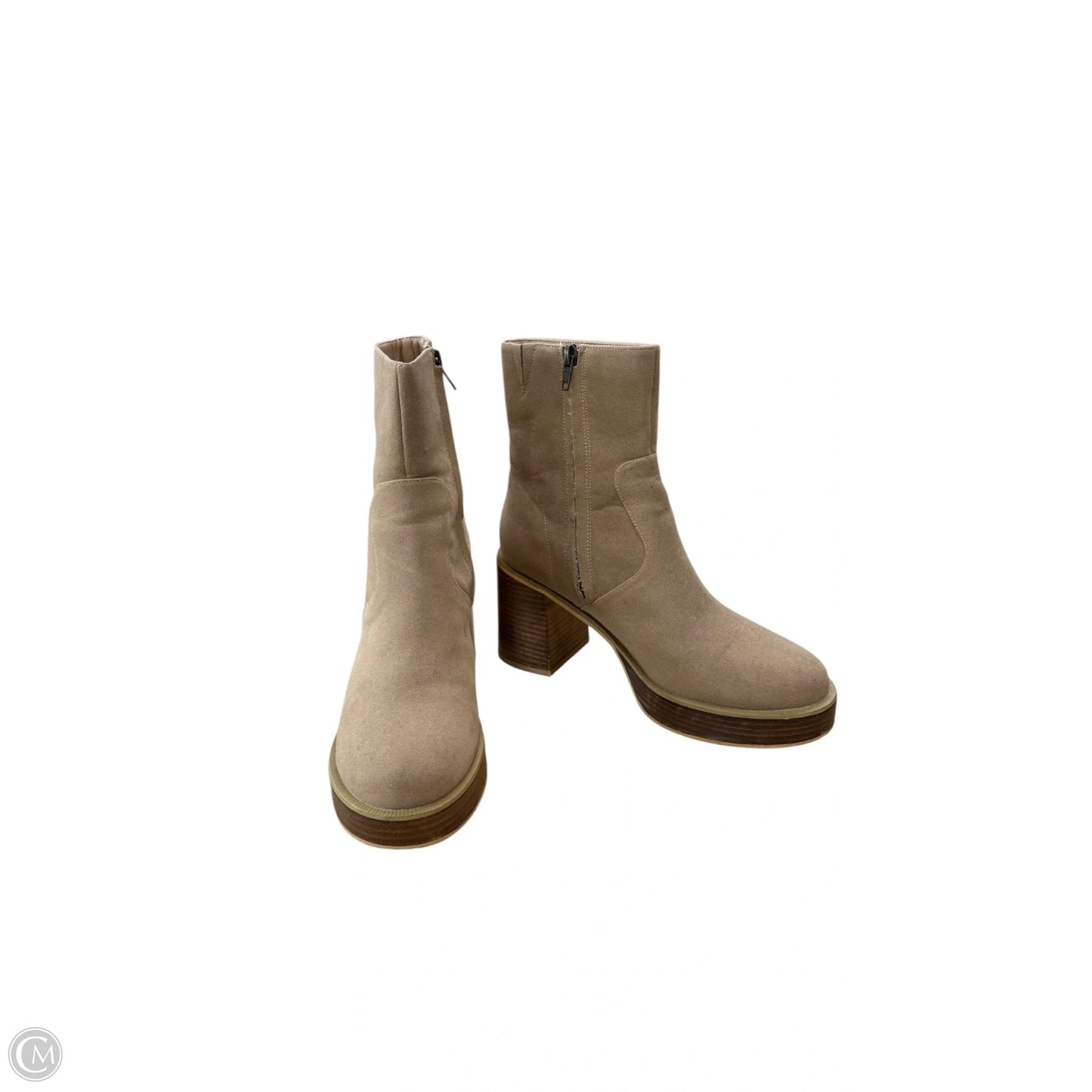 Boots Ankle Heels By Oasis Society In Tan, Size: 7.5