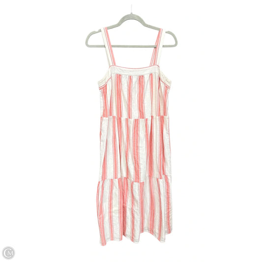 Dress Casual Midi By Loft In Striped Pattern, Size: S