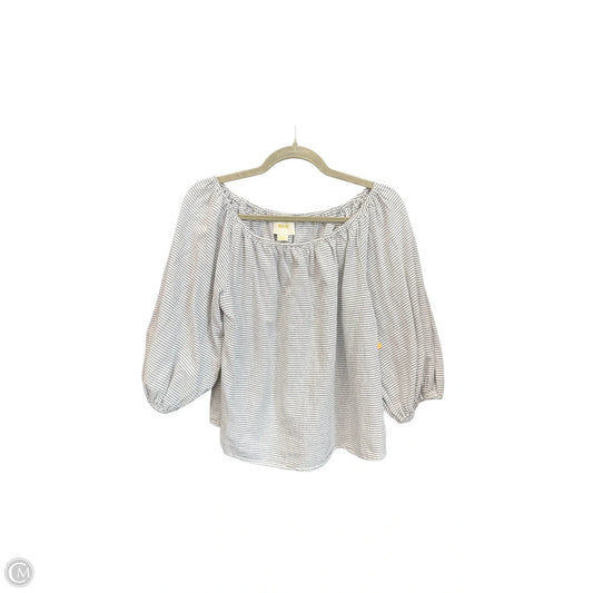 Top Short Sleeve By Maeve In Striped Pattern, Size: S