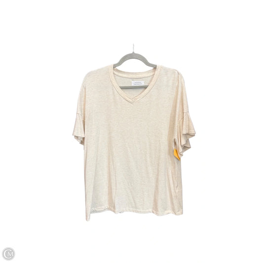 Top Short Sleeve By Clothes Mentor In Beige, Size: Xs