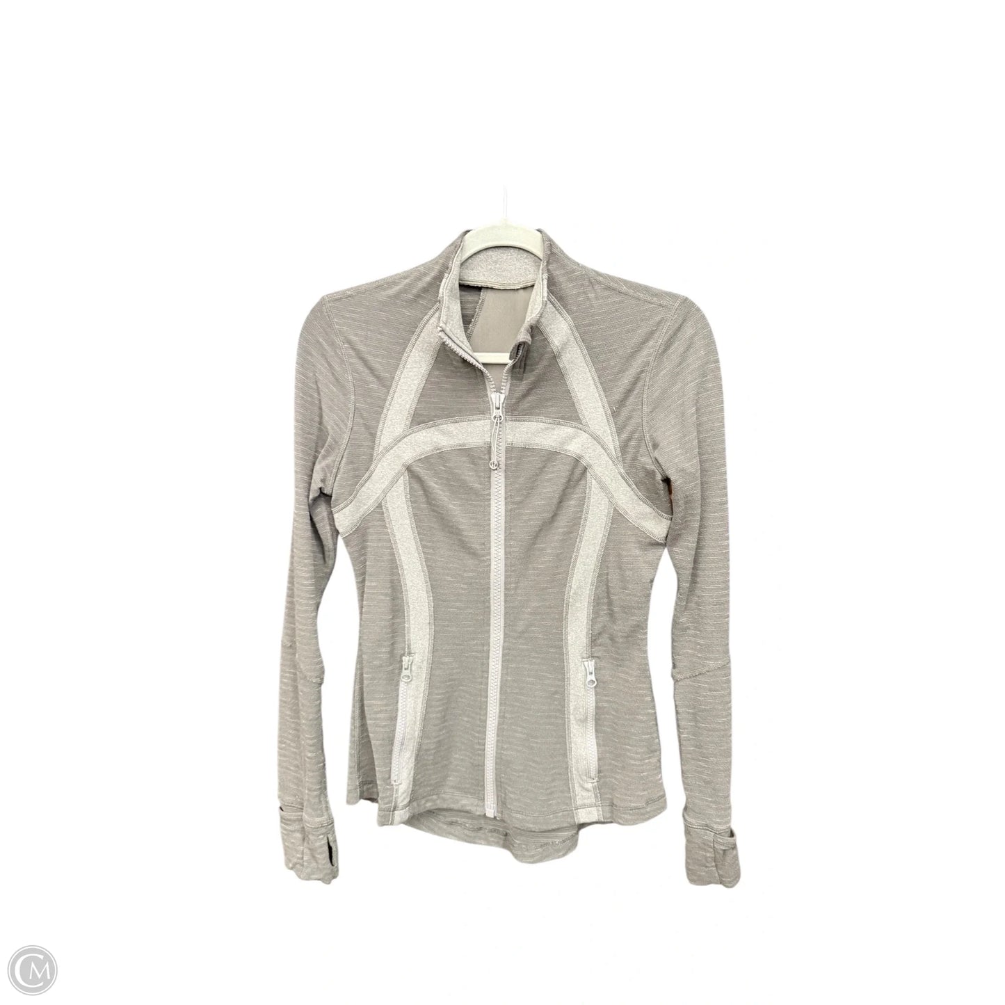 Athletic Jacket By Lululemon In Grey, Size: S