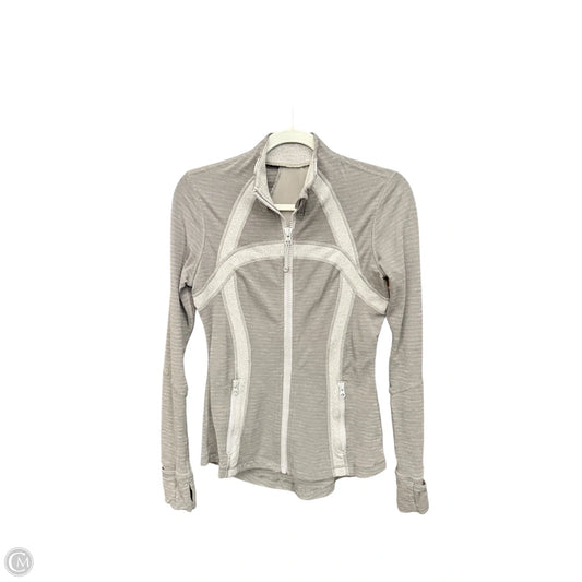Athletic Jacket By Lululemon In Grey, Size: S