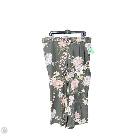 Pants Wide Leg By Loft In Floral Print, Size: 14