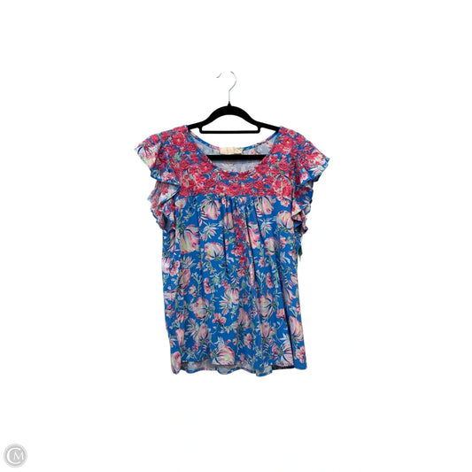 Top Sleeveless By Savanna Jane In Floral Print, Size: M