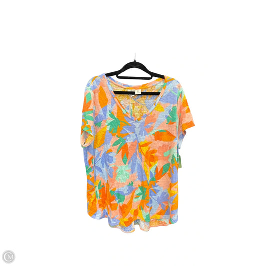Top Short Sleeve By Joie In Multi-colored, Size: 1x