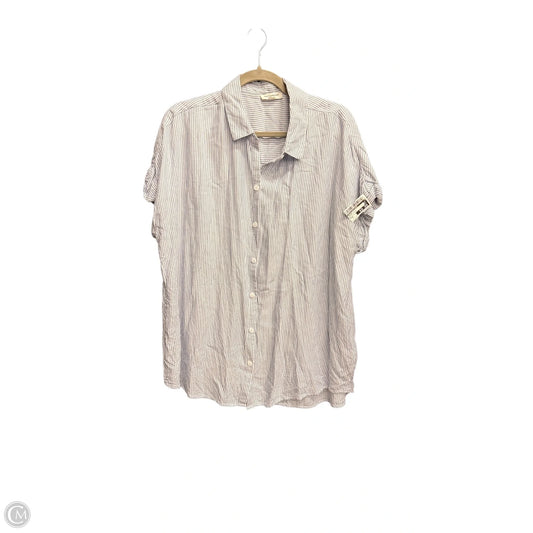 Top Short Sleeve By Beachlunchlounge In Striped Pattern, Size: Xl