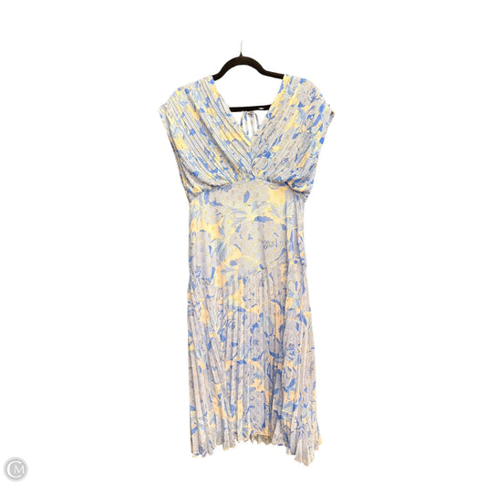 Dress Casual Midi By Fate In Blue & Gold, Size: M