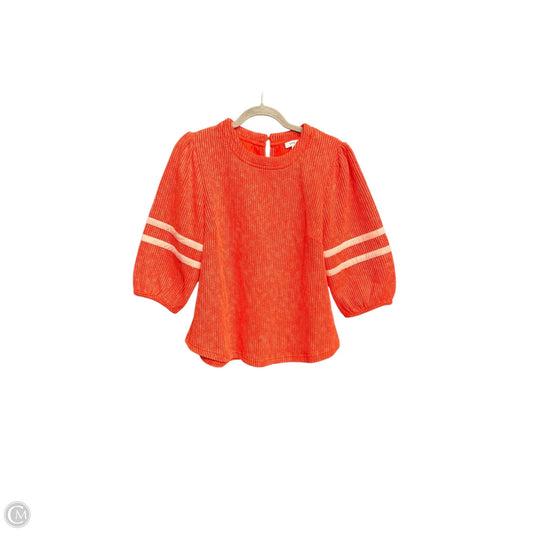 Top Short Sleeve By Voy In Orange, Size: M