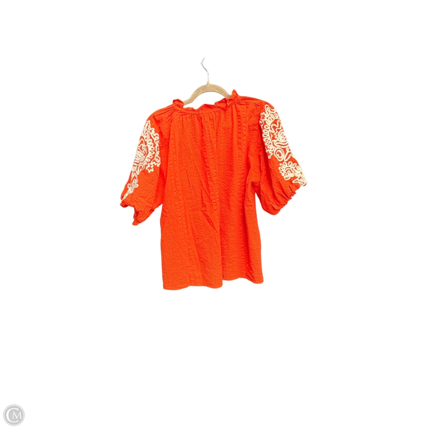 Top Short Sleeve By Thml In Orange, Size: M