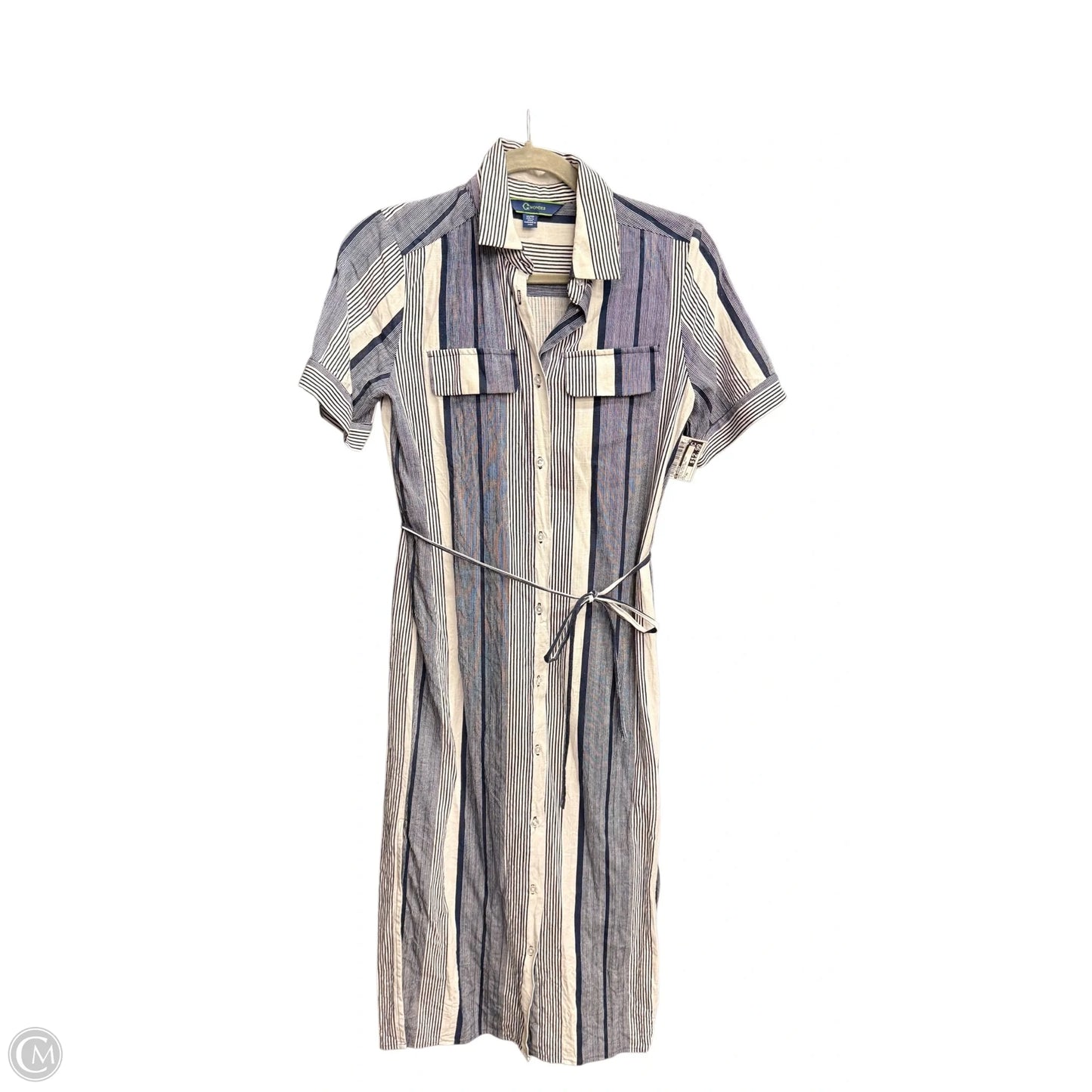 Dress Casual Midi By C Wonder In Striped Pattern, Size: Xs