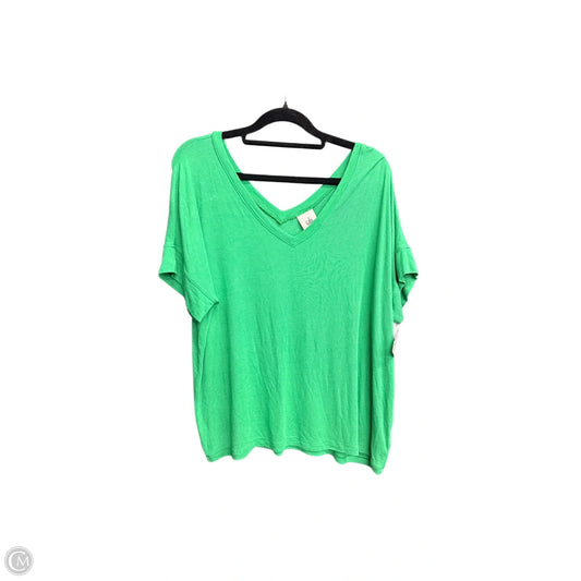 Top Short Sleeve By Cabi In Green, Size: Xxs