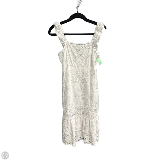 Dress Casual Midi By Banana Republic In White, Size: Xs