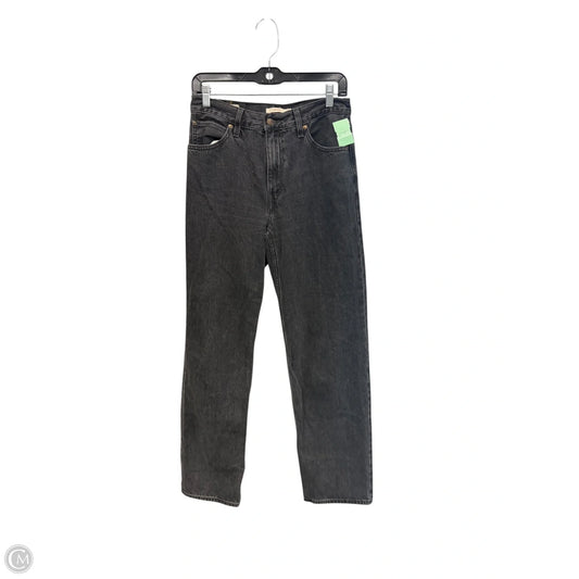 Jeans Straight By Levis In Black Denim, Size: 2