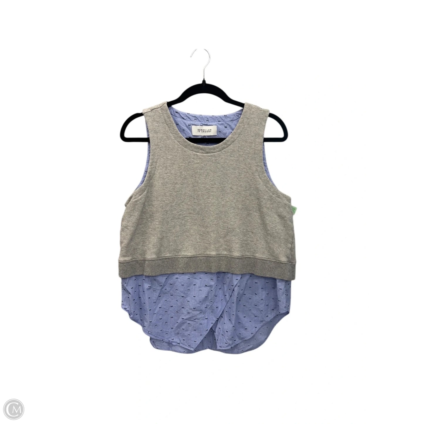 Blouse Designer By Derek Lam In Blue & Grey, Size: M