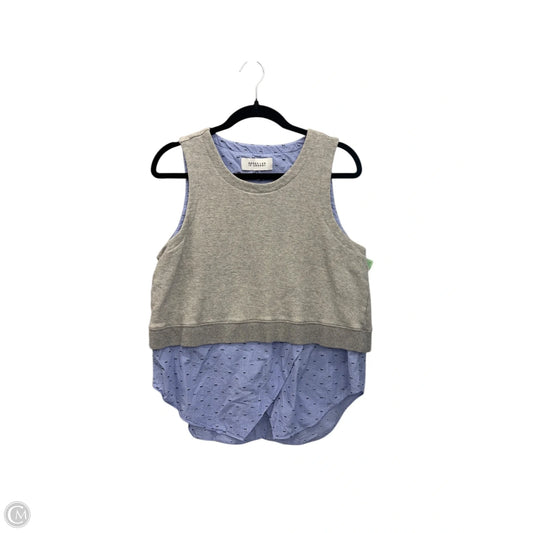 Blouse Designer By Derek Lam In Blue & Grey, Size: M