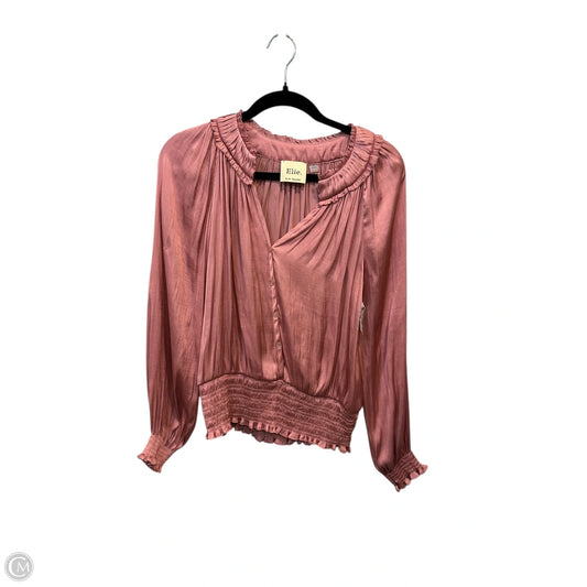 Blouse Long Sleeve By Elie Tahari In Pink, Size: M
