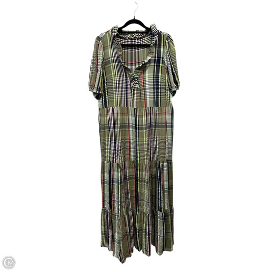 Dress Casual Maxi By Clothes Mentor In Plaid Pattern, Size: Xl