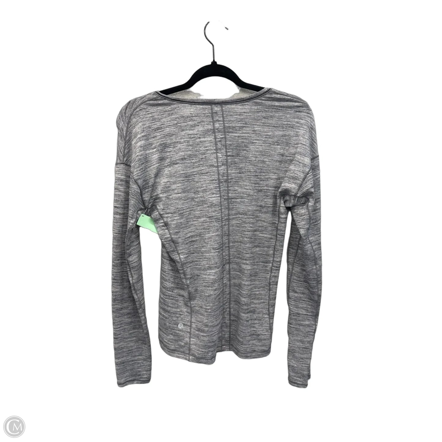 Athletic Top Long Sleeve Collar By Lululemon In Grey, Size: S