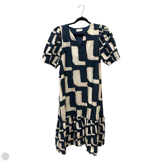 Dress Casual Maxi By Entro In Blue & Cream, Size: M