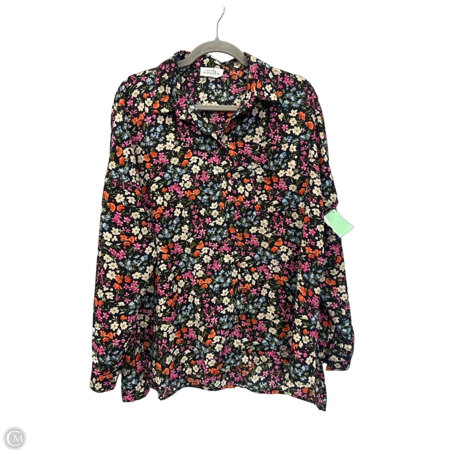 Blouse Long Sleeve By Emily Wonder In Floral Print, Size: S