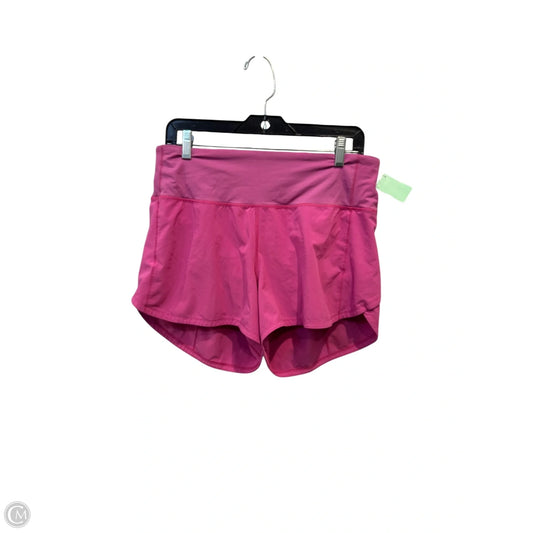 Athletic Shorts By Lululemon In Pink, Size: M