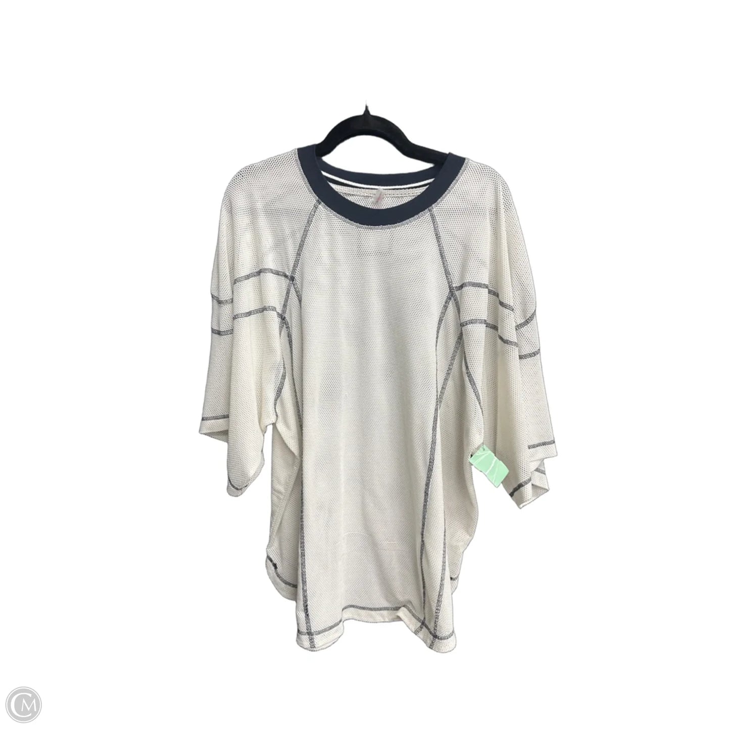Top Short Sleeve By Free People In Black & White, Size: S
