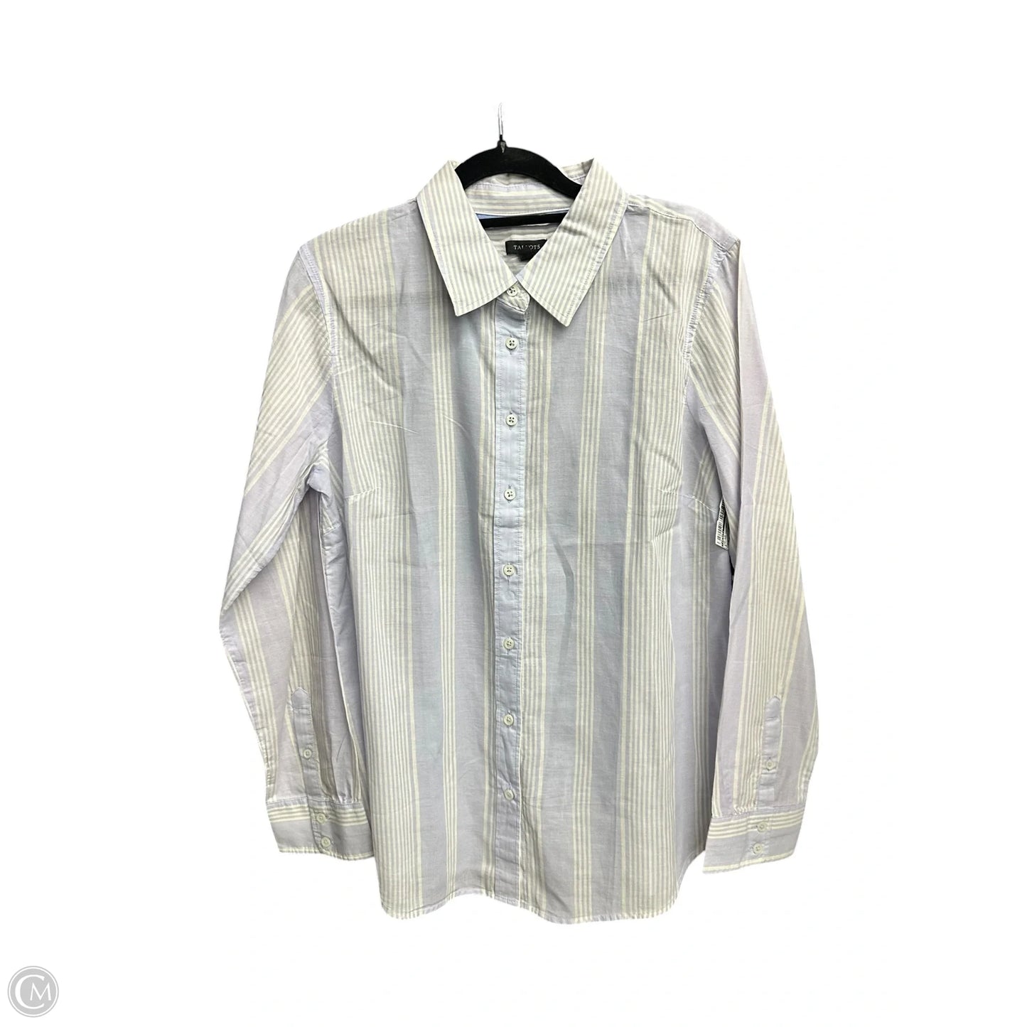 Top Long Sleeve By Talbots In Striped Pattern, Size: M