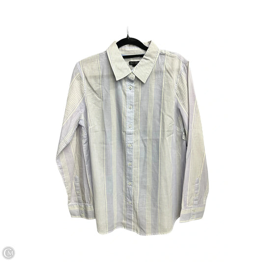 Top Long Sleeve By Talbots In Striped Pattern, Size: M