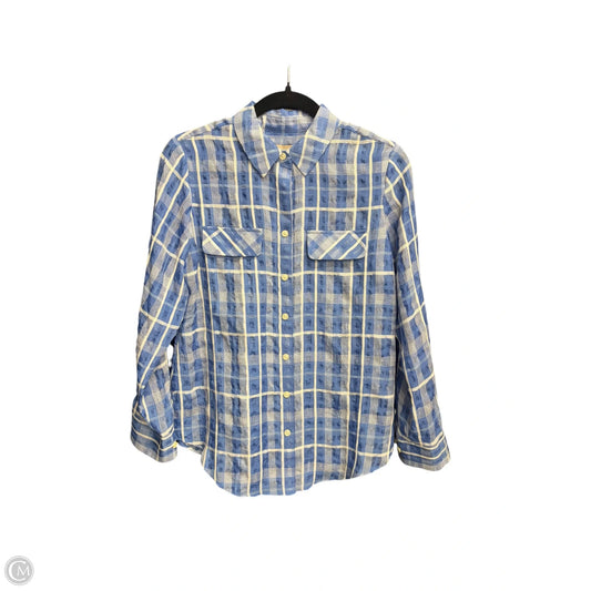 Top Long Sleeve By Chicos In Blue, Size: S