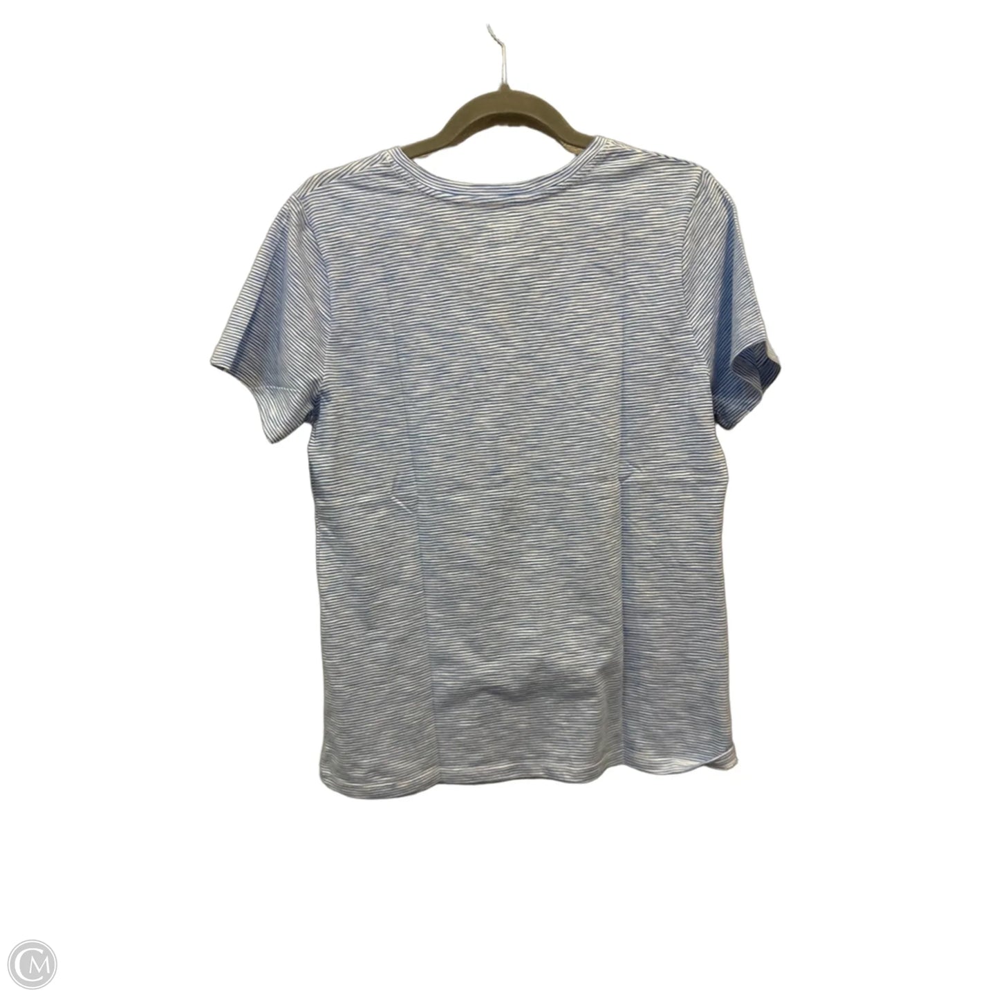 Top Short Sleeve Basic By Time And Tru In Blue & White, Size: M