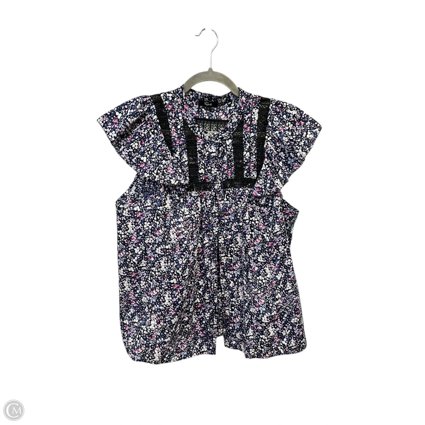 Top Short Sleeve By Rails In Floral Print, Size: L