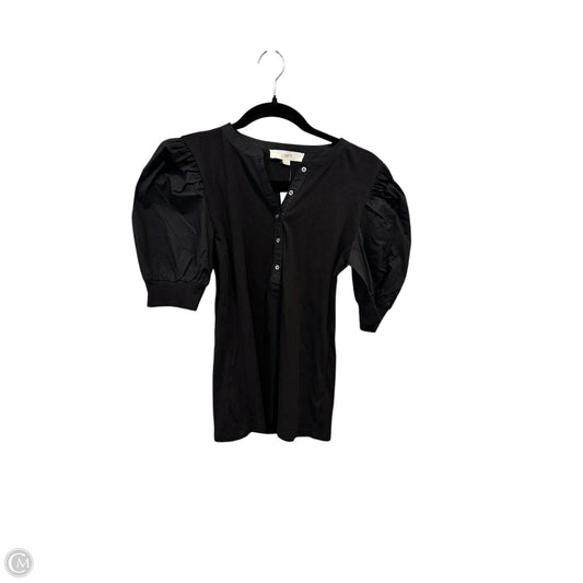 Top Short Sleeve By Loft In Black, Size: Xs