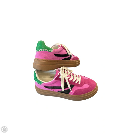 Shoes Sneakers By Steve Madden In Green & Pink, Size: 9