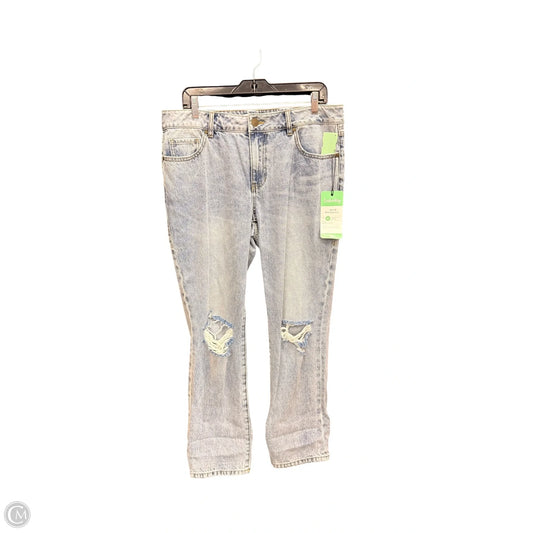 Jeans Cropped By Cabi In Blue Denim, Size: 10