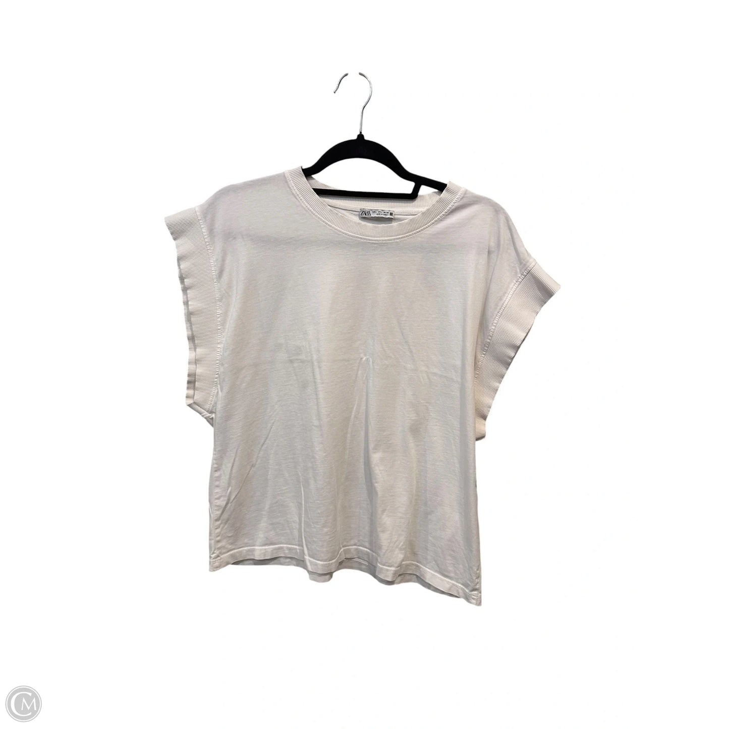 Top Sleeveless By Zara In White, Size: L