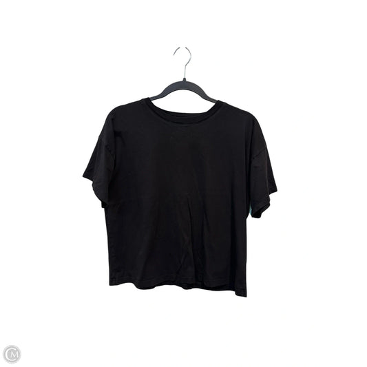 Top Short Sleeve By Christian Siriano In Black, Size: M